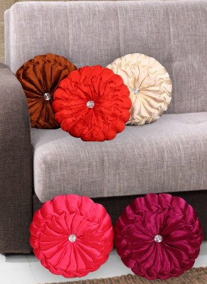 KUBER INDUSTRIES Polyester Fibre Solid Cushion Pack of 5(Multicolor)