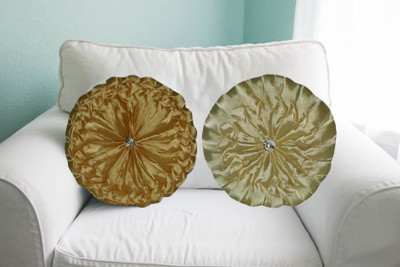 KUBER INDUSTRIES Polyester Fibre Solid Cushion Pack of 2(Multicolor)