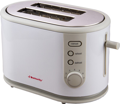 Butterfly ST 03 800 W Pop Up Toaster(White, Grey)