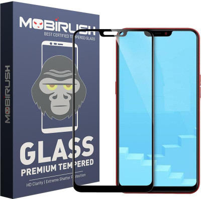 MOBIRUSH Edge To Edge Tempered Glass for Realme C1(Pack of 1)