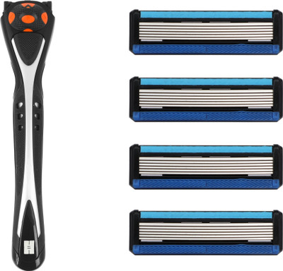 

HAJAMAT RING NECK PRO VI ( 1 RAZOR HANDLE + PACK OF 4 CARTRIDGES)