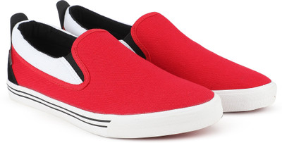 FLYING MACHINE Flying Machine Men Casual Red Shoes Slip On Sneakers For Men(Red) FLYING MACHINE Flying Machine Men Casual Red Shoes Slip On Sneakers For Men(Red)
