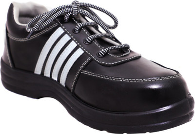 

Safies Star Polo Safety Shoe With Steel Toe Sneakers For Men(Black