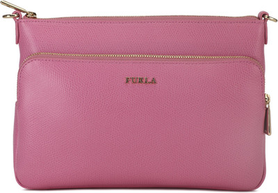 

Furla Women Casual Pink Genuine Leather Sling Bag