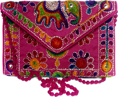 

KASIA Women Evening/Party Pink Cotton, Silk Sling Bag