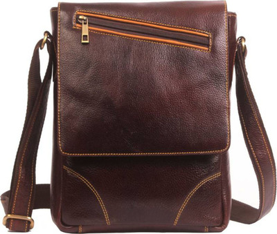 

Wildland Men & Women Casual Brown Genuine Leather Sling Bag