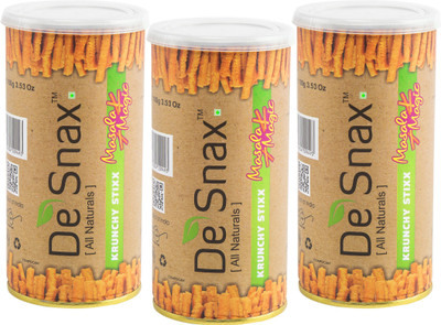 

Desnax Krunchy Stixx - Masala Magic Combo(Pack of 3)(100 g, Pack of 3)