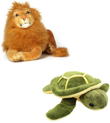 

Speoma LION AND TORTOISE ANIMAL SOFT TOY COMBO - 30 cm(Brown)
