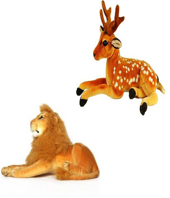 

Speoma LION AND DEER ANIMAL SOFT TOY PACK OF 2 - 40 cm(Brown)