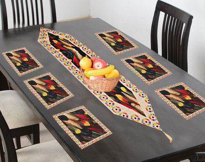 KUBER INDUSTRIES Multicolor Table Linen Set(Pack of 7)