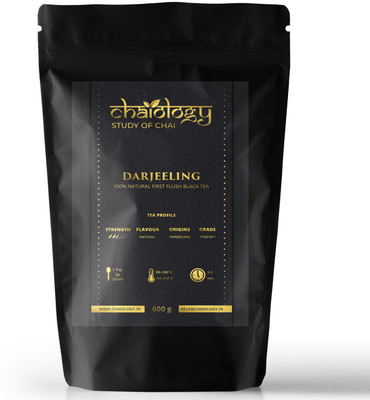 

Chaiology Darjeeling Black Tea, 600g (300 Cups) | 100% Natural First Flush Loose Leaf Tea Unflavoured Black Tea(600 g, Pouch)