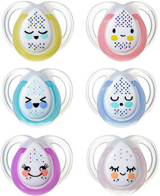 

Tommee Tippee Closer to Nature Night Pacifier, 0-6 Months, 2 Count (Colors will vary) Natural rubber(Blue)