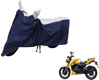 Auto Hub Two Wheeler Cover for TVS(Apache, Blue, Silver)