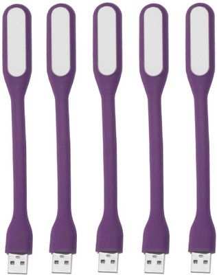 Redbox Portable and Flexible for Notebook, Laptop, Power Bank (Purple - Pack of 5) USB Led Light(Purple)