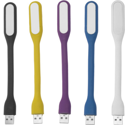 Redbox Portable and Flexible for Notebook, Laptop, Power Bank (Multi Color - Pack of 5) USB Led Light(Multicolor)