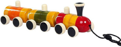 

FK RETAIL Wooden Organic Vegetable colors Pull along Train (Multi-color) non-toxic, 27 cms(Multicolor)