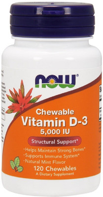 

Now Foods Now Foods, Vitamin D-3, Natural Mint Flavor,(120 No)