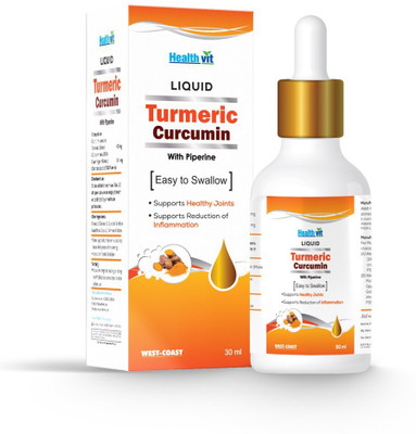 

HealthVit Turmeric Extract Curcumin (Curcuminoids 95% ) With Piperine Liquid Drops 30ml(30 ml)