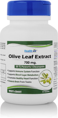 

HealthVit Olive Leaf Extract (20% Powerful Oleuropein) 700 mg - 60 Capsules(700 mg)