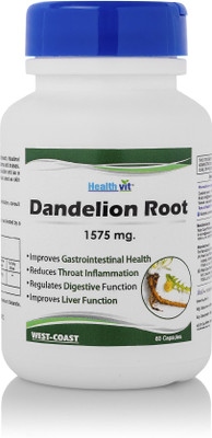

HealthVit Dandelion Root 1575 mg, 60 Capsules| For Improve Digestion, Immune System(1575 mg)