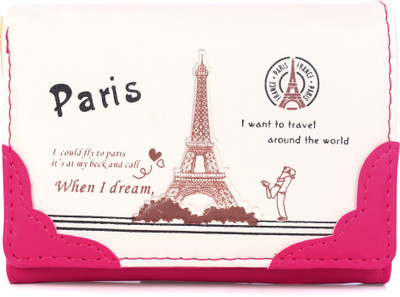 

b4bags Girls Pink Artificial Leather Wallet(6 Card Slots), Dark pink