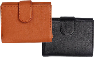 

FERRET Men Black, Tan Artificial Leather Wallet(7 Card Slots)