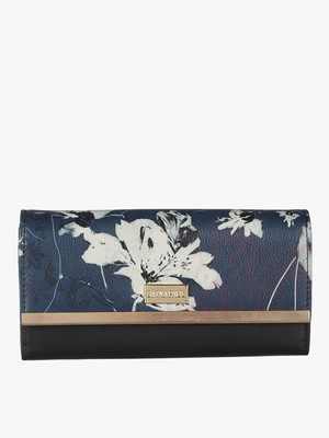 Satya Paul Women Black Artificial Leather Wallet(12 Card Slots)