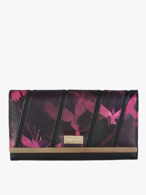 

Satya Paul Women Black Artificial Leather Wallet(12 Card Slots)