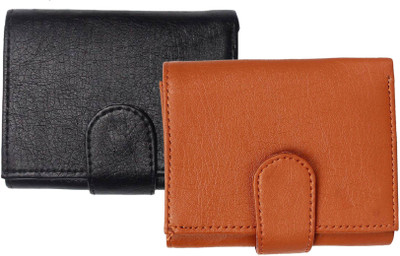

FERRET Men Tan, Black Artificial Leather Wallet(7 Card Slots), Black;tan