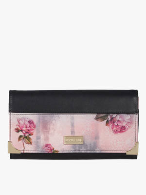 

Satya Paul Women Black Artificial Leather Wallet(12 Card Slots)