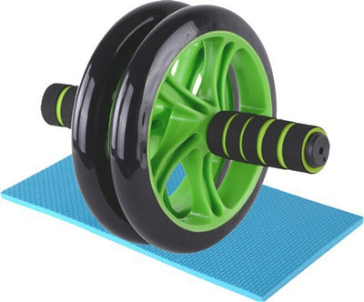 

Faiydashop Double Wheels AB Exerciser with Two Resistance Pull Tubes and 1 Knee Mat Ab Exerciser(Multicolor)