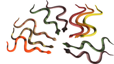 

PTCMart 10PCS Multi Snake Gag/Prank Toy(Multicolor)