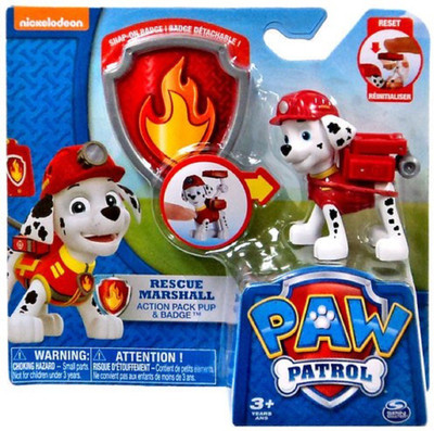

Paw Patrol Action Pack & Badge Marshall Figure(Multicolor)