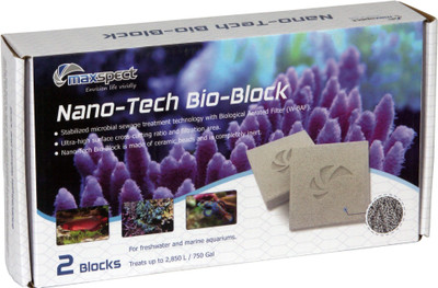

Maxspect Nano-Tech Bio-Block - 2pcs Aquarium Filter Cartridge(square block, Pack of 1)