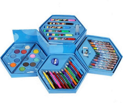 

Fabofly Arts Color Kit for Kids - Set Of 46 Pieces - Frozen Colors Box Color Pencil ,Crayons , Water Color, Sketch Pens for Kiddzz.