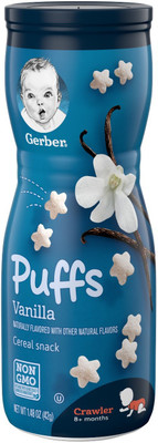 

Gerber Vanilla Puffs Cereal Snack 42g Cereal(42 g, 8+ Months)