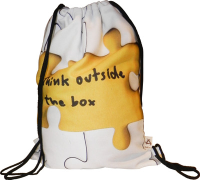

Astara Thnk outside the box drawstring bag Backpack(White, 3 L)