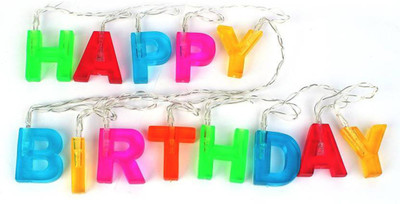 

moradiya fresh Happy Birthday lights - 13 LED Letter Battery Operated String Light Banner(12 ft, Pack of 1)