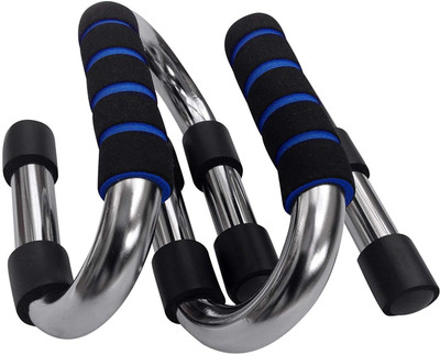 

spincart Push Up Bars Strong Chrome Steel Pushup Bar with Comfortable Foam Grip & Non Slip Push-up Bar(Blue, Red)