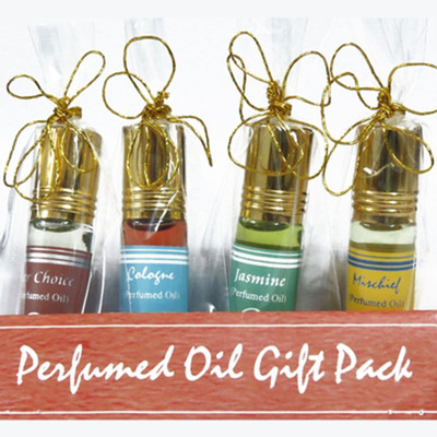 

auroshikha Perfumed Oil Gift Set - 4 Different Perfumed Oils - 8 ml each Based on Natural Ingredients(32 ml)