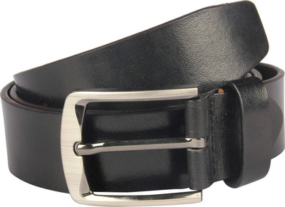 

raza Men Casual Black Genuine Leather Belt