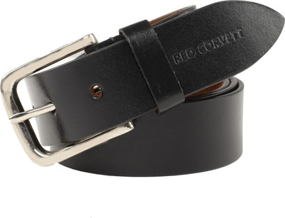 

RED Corvett Men Formal Black Genuine Leather Belt