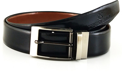 

Robertson Shizuoka Men Formal Black, Tan Genuine Leather Reversible Belt
