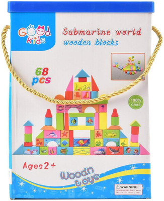 

Tokenz Painted Wooden Blocks Set with Submarine Characters (68 Pieces )(Multicolor)