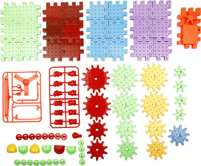 

Krireen Kid's Plastic Magical Blocks Building, Highrise, Cars, Construction Toys, (Multicolour)(Multicolor)