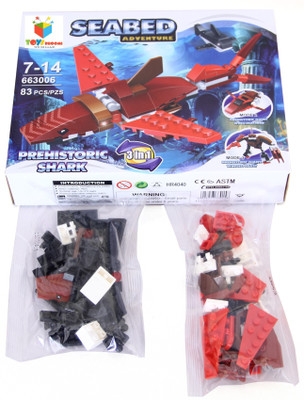 

Toys Bhoomi Prehistoric Shark Seabed Adventure Building Blocks for Kids Toy Puzzles(Multicolor)