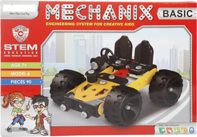 

KRIREEN Mechanix Basic Metal Extra Fun Pieces Motor Skill Development Kit for Boys and Girls (Multicolor)(Multicolor)