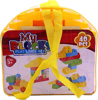 

Effe Shoppe 40 Pcs Building Blocks And A Cute Bag For 3+ AGES KIDS(Multicolor)