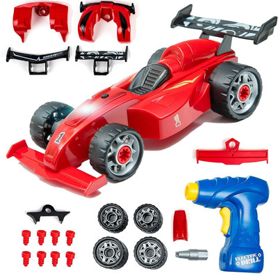 

MWG Exports Co Take-A-Part Build Your Own Toy Cars Formula F1 Race Car with Play Drill & Vehicle Modification Pieces(Multicolor)