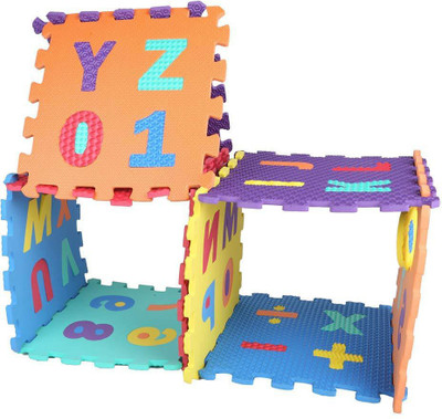 

Baybee Multi-Color EVA Mats for Kids- 10 PCs- A to Z Aplhabet & 0 to 9 Numbers- and Colors May Vary (1 Feet x 1 Feet Single- 10 PCs Kit) Board Game